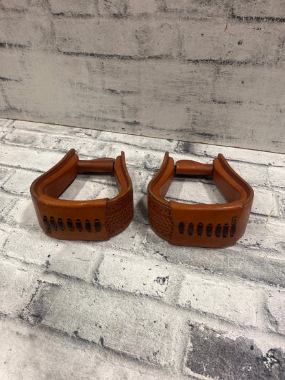 Basketweave Leather Stirrups