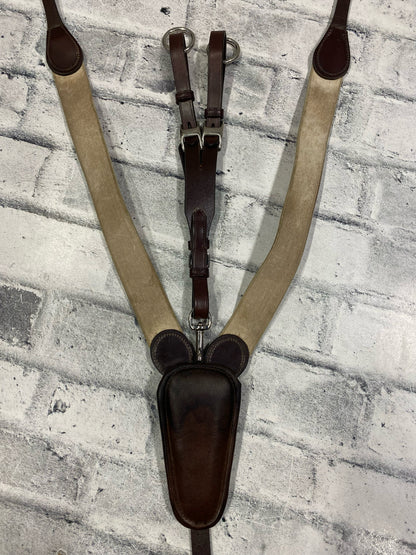 Fancy Stitch Elastic Breastplate Brown F w/ Running Attachment