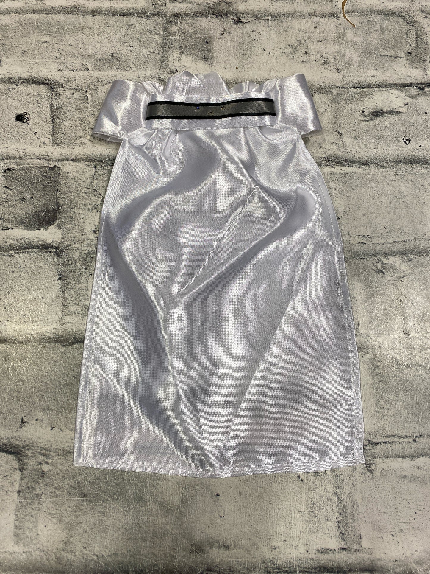 Klip Klop Kreations Stock Tie White w/ Grey Accents