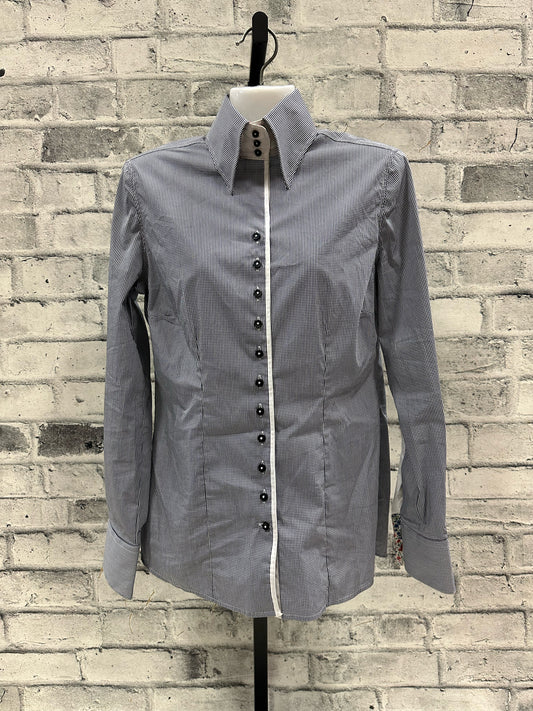 Fior Da Liso LS Show Shirt Navy Plaid M (EU 38)