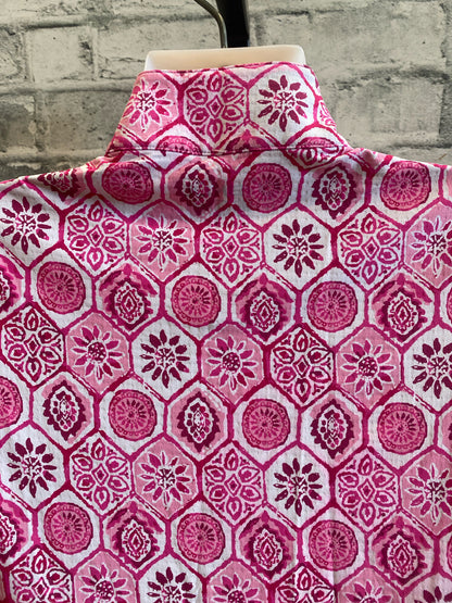 IBKUL Sun Shirt Pink Pattern XS