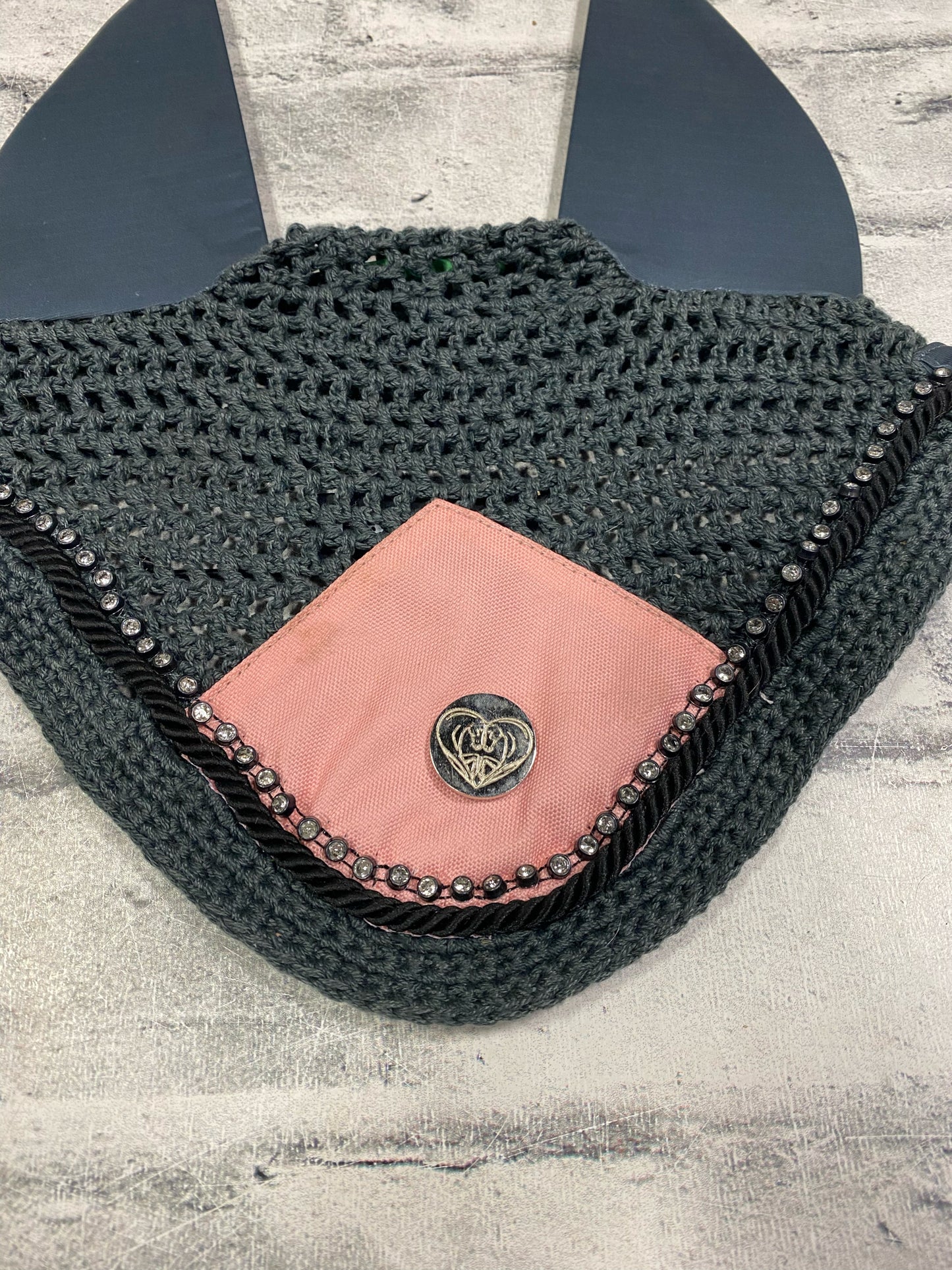 Fly Bonnet Grey & Pink Cob