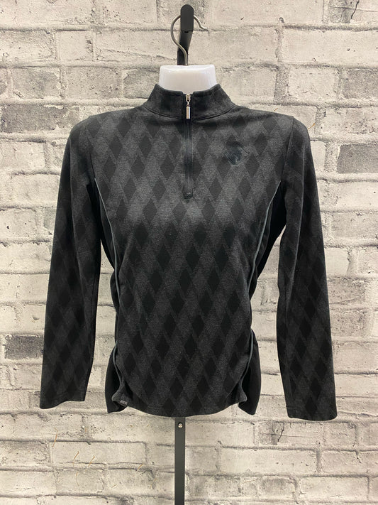 Arista LS 1/4 Shirt Black Argyle M