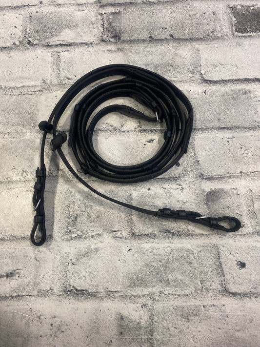 Kieffer Webbed Reins w Stops Black