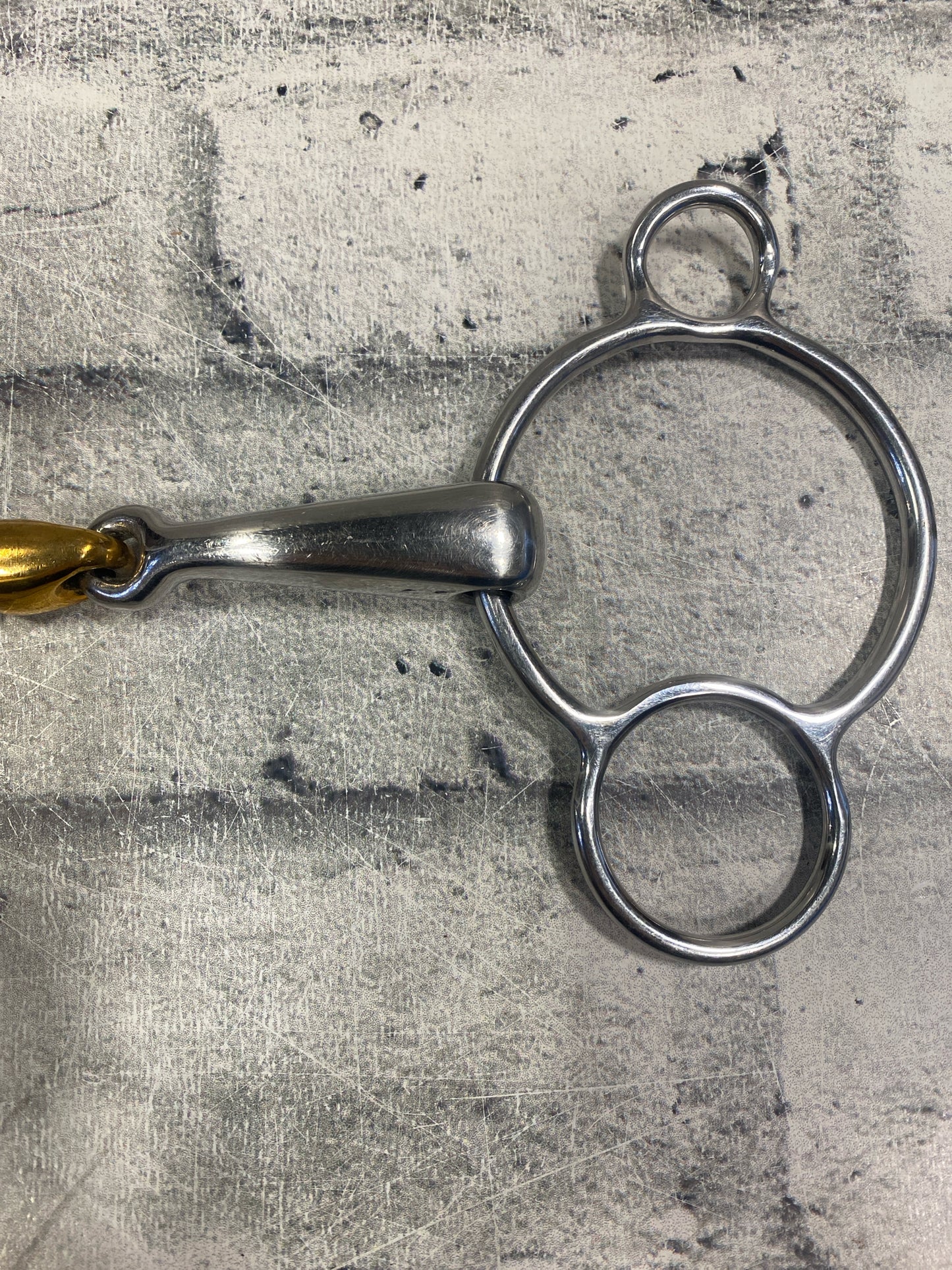 6" Stubben 3 Ring Gag w/ Lozenge