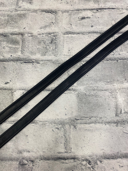 63" Red Barn Double Stitch Stirrup Leathers Black