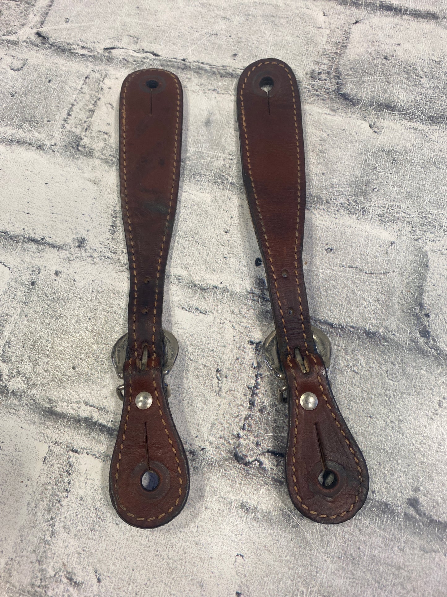 Reversible Spur Straps Brown/Dot