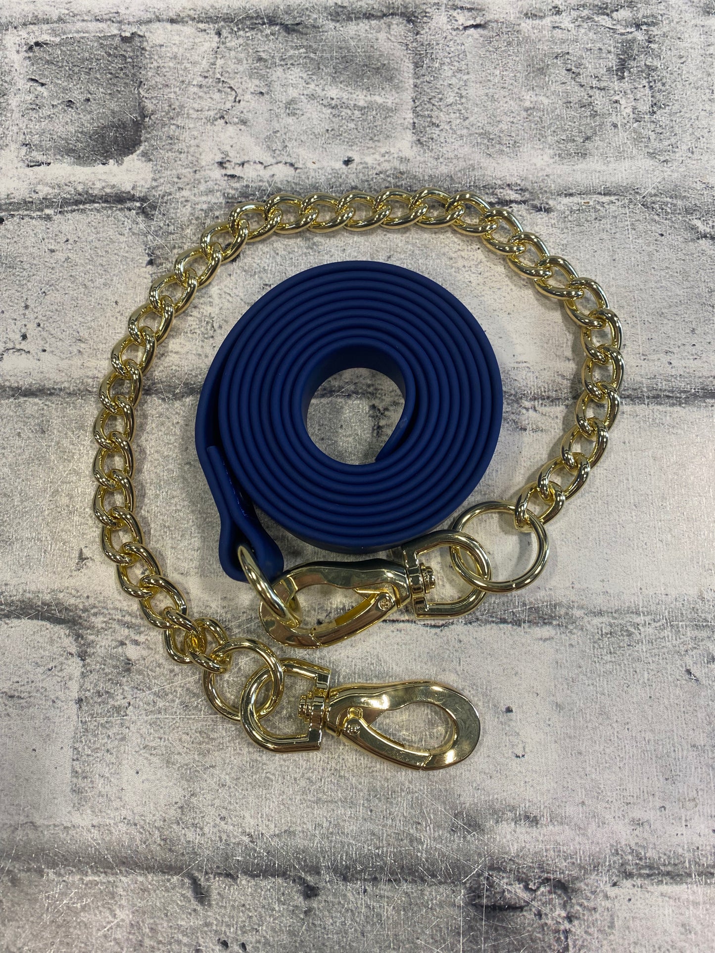 Icavalos Rubber Halter+ Chain Lead Blue Cob