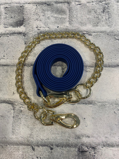 Icavalos Rubber Halter+ Chain Lead Blue Cob