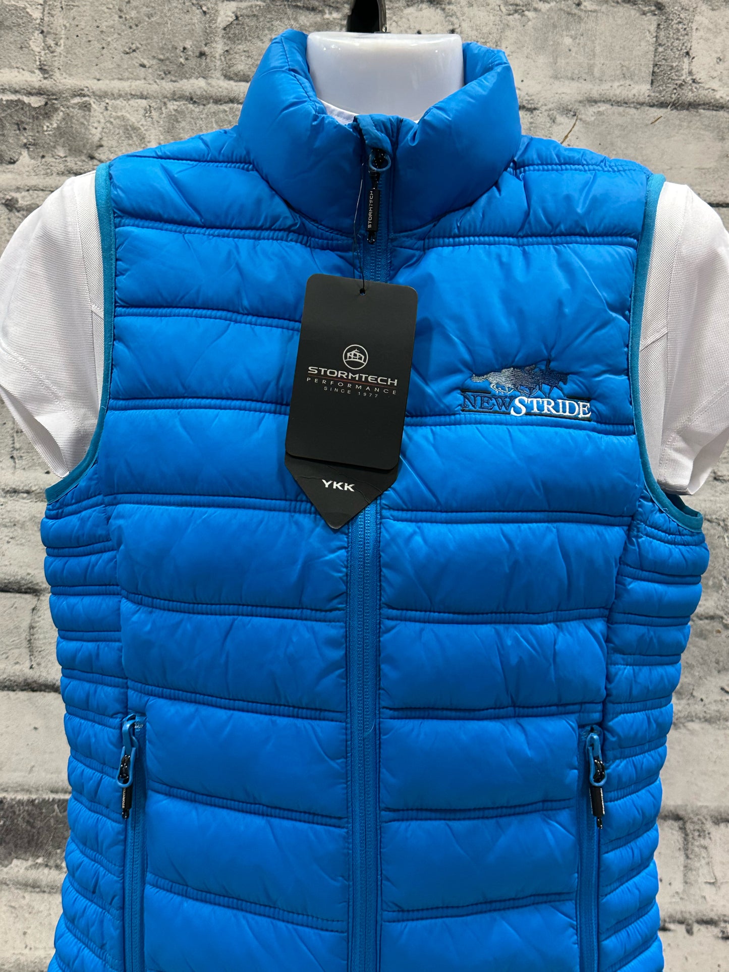 "New Stride" Puffy Vest Blue S/M NEW