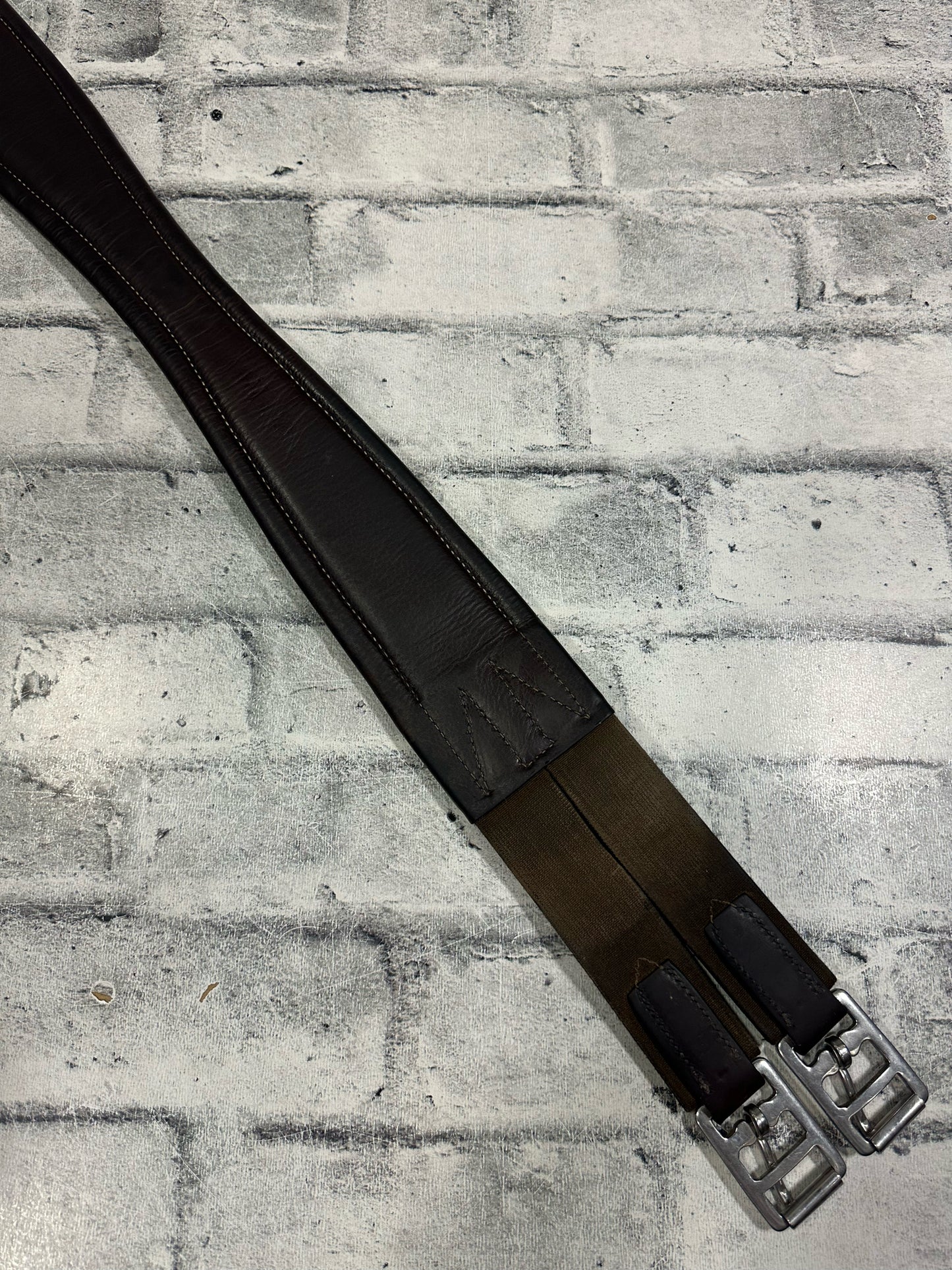 52" Americana Leather Girth Brown w/ One Side Elastic