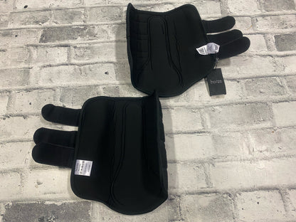 Horze Black Patent Leather Brushing Boots XL NEW