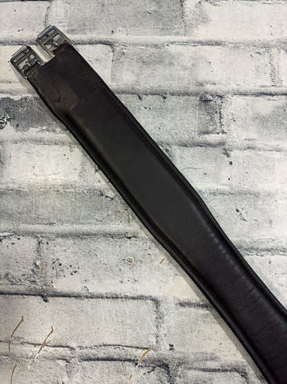 56" Fancy Stitch Leather Girth Brown