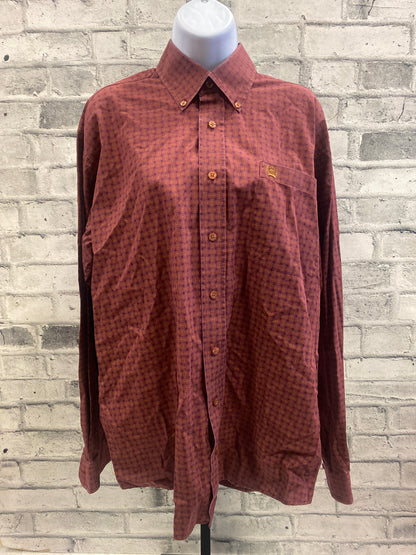 Cinch LS Button Down Shirt Plum S