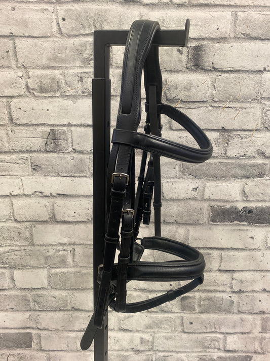 Jeffries Anatomic Dressage Bridle Black F