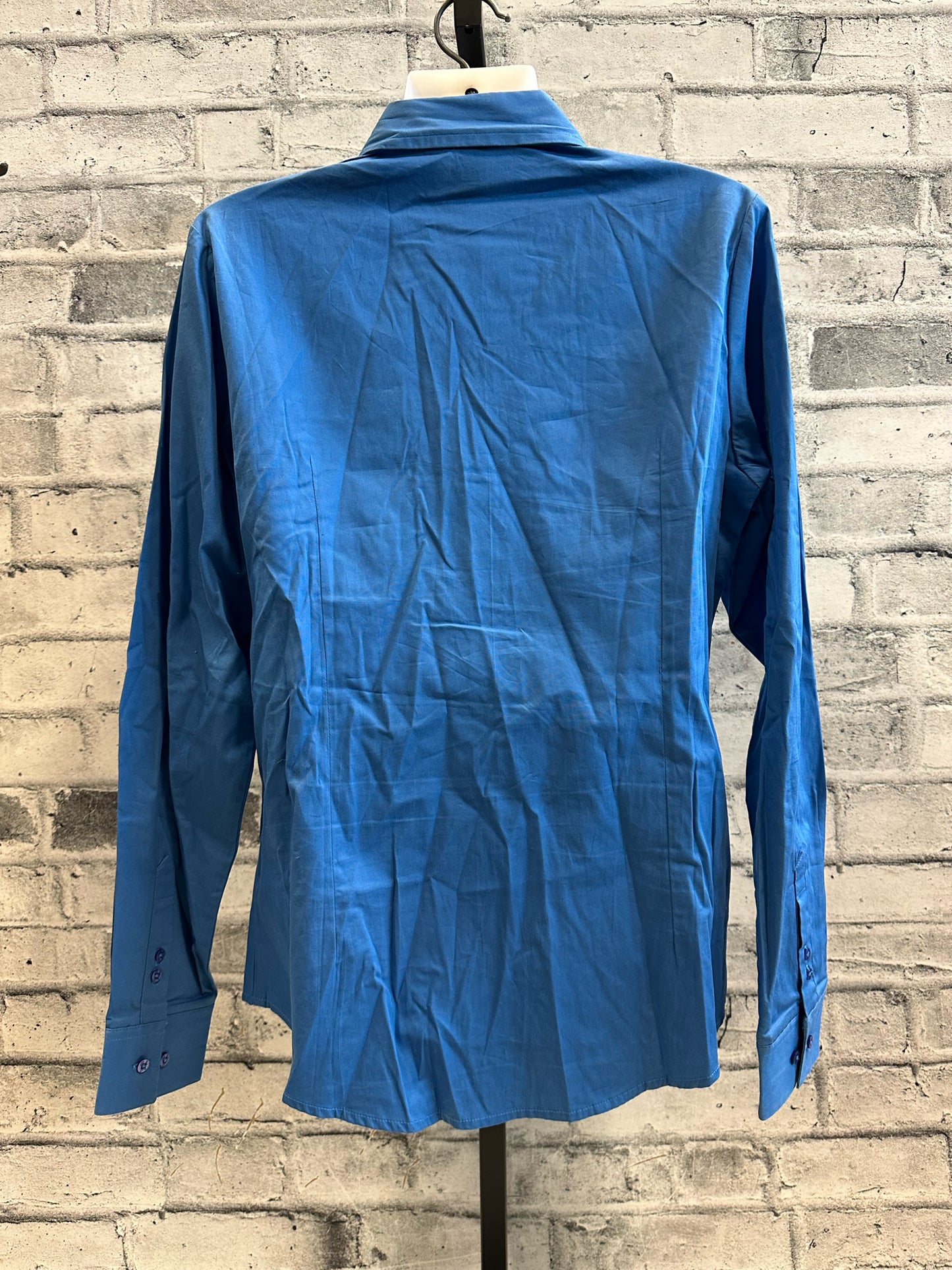 Cruel Girl Button Up Show Shirt (Embroidered ) Blue L