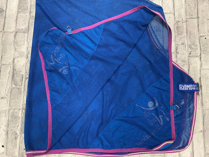 78" Rambo Scrim Sheet Blue & Purple Embroidered