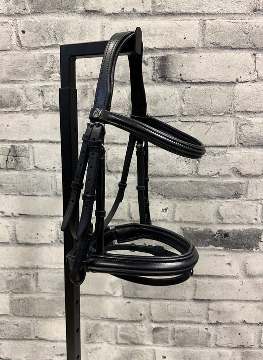 Schleese Dressage Bridle w/ Crank Noseband Black Cob