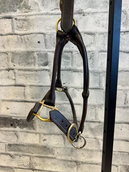 Rolled Leather Halter Brown F