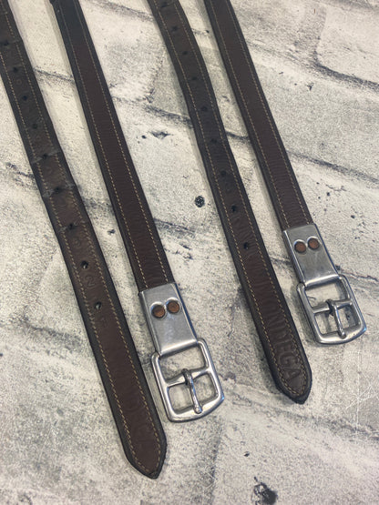 54" Mondega Stirrup Leathers Dark Brown