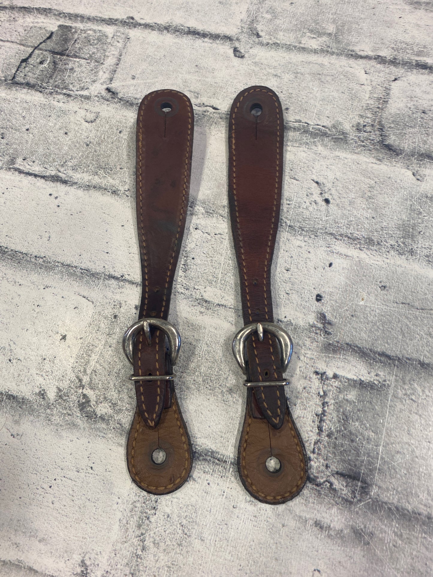 Reversible Spur Straps Brown/Dot
