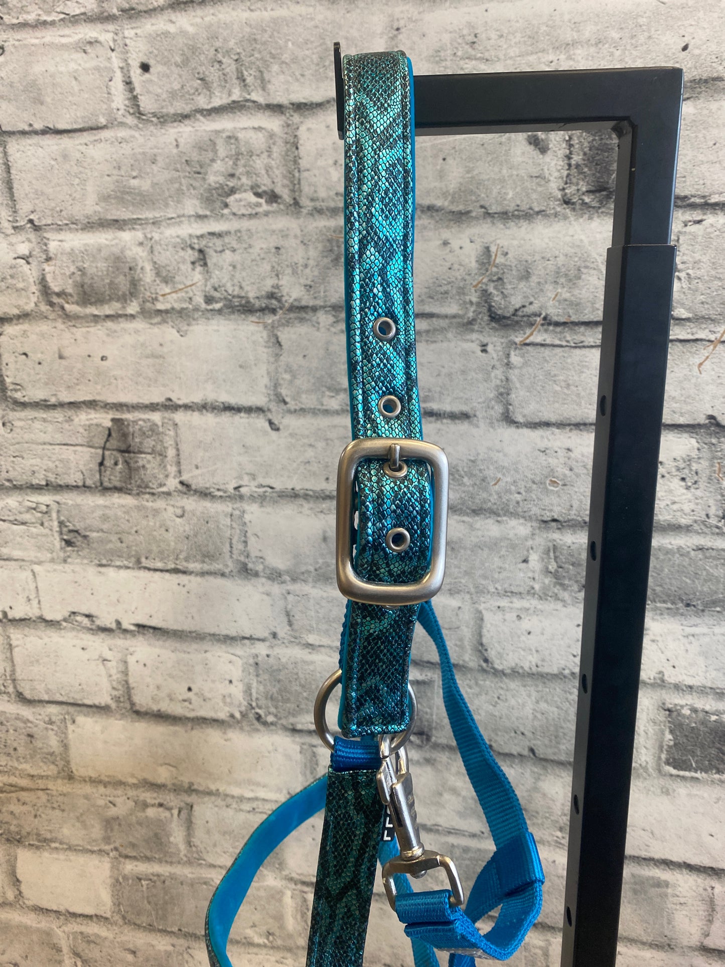 Ger-Ryan Nylon Halter Blue Snakeskin F NEW