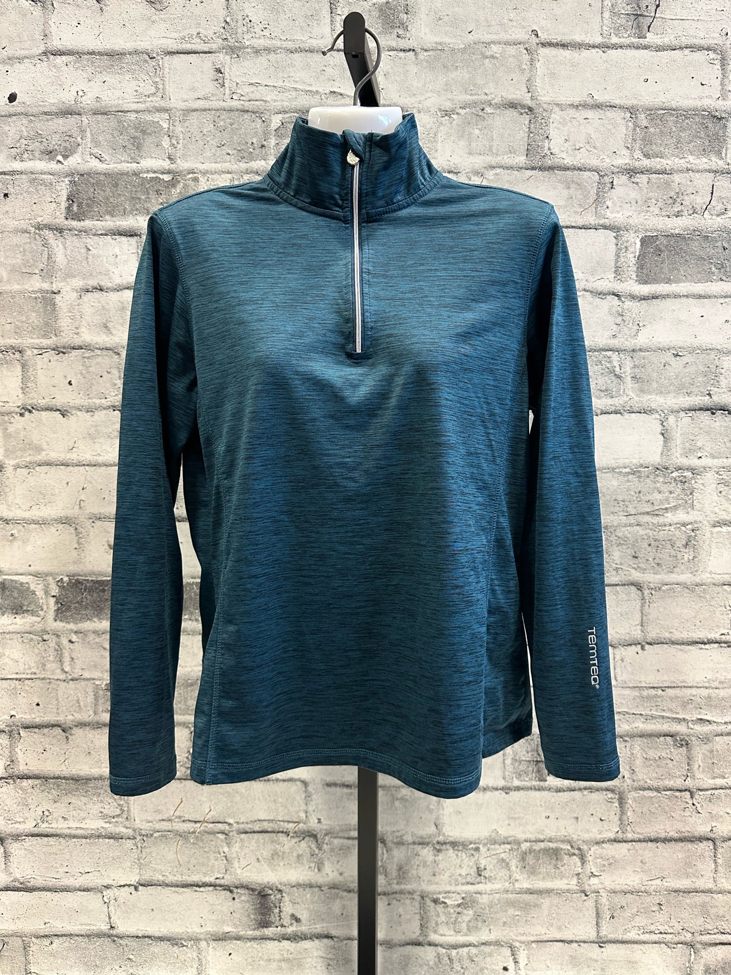 TemtEQ 1/4 Zip LS Shirt Heathered Blue M