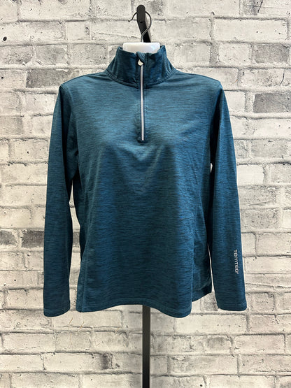TemtEQ 1/4 Zip LS Shirt Heathered Blue M