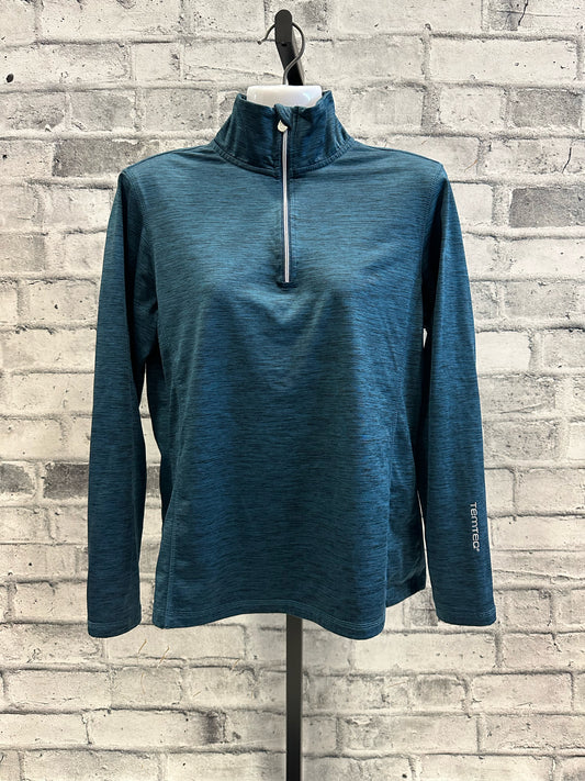 TemtEQ 1/4 Zip LS Shirt Heathered Blue M
