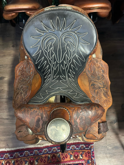 15" Tex Tan Herford Brand Trail Saddle - Semi QH (6" Gullet)