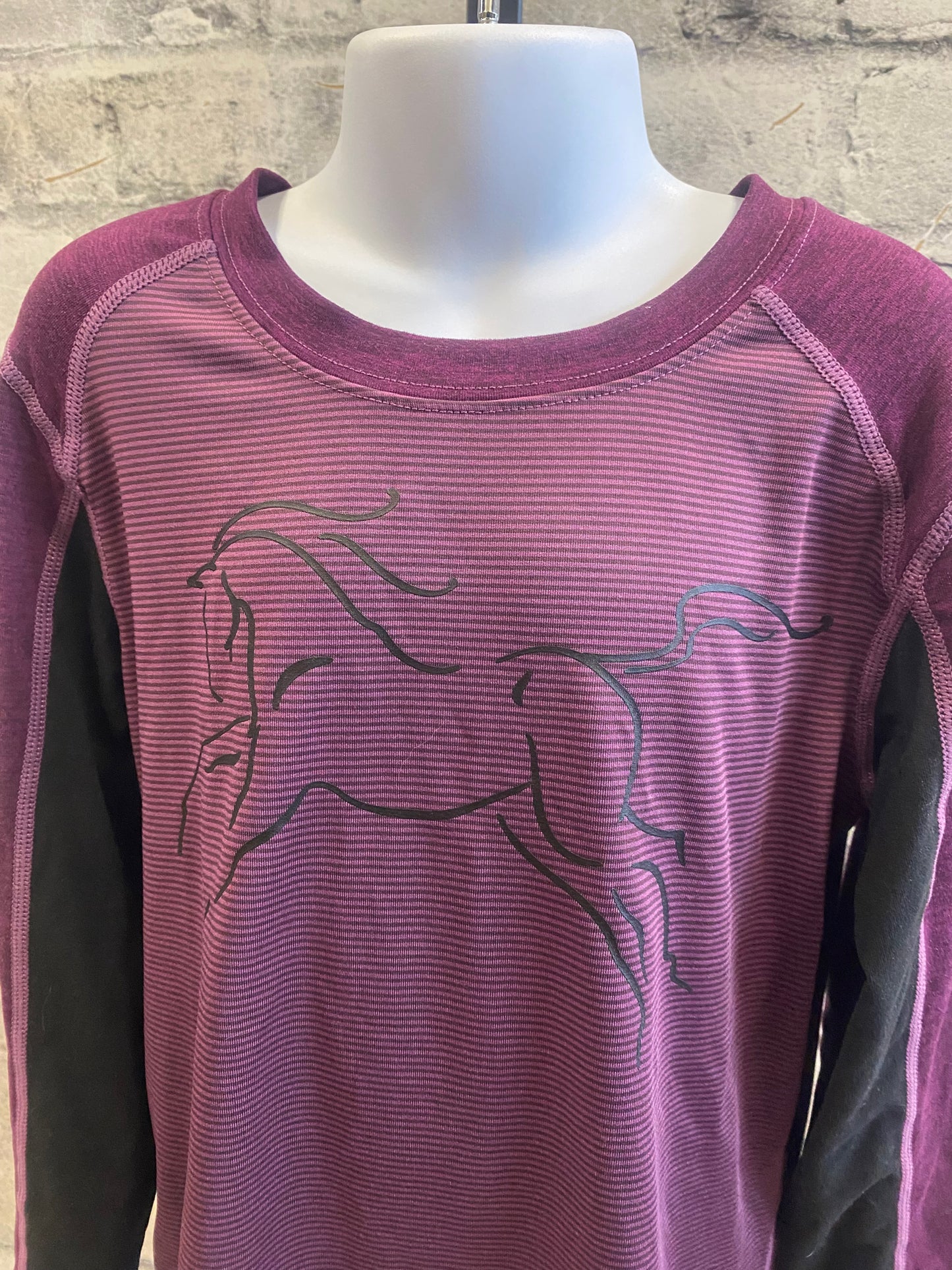 Kerrits LS Shirt Purple Striple Childrens M