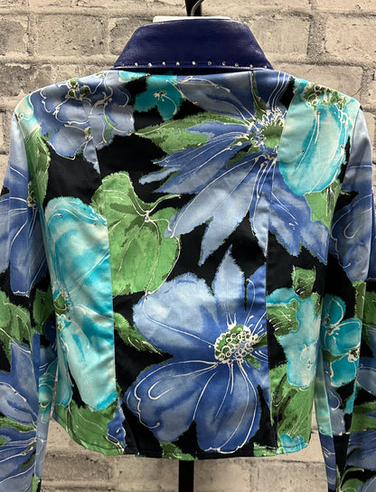 Western Showmanship Shirt Blue Floral 8