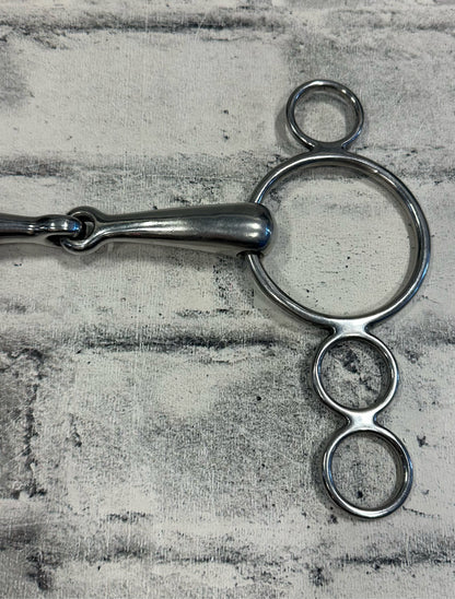 5.5" 3 Ring Elevator Snaffle Bit
