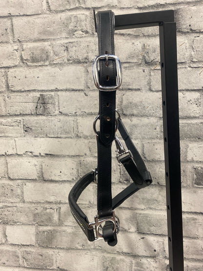 Leather Halter Black w/ Rhinestones Pony