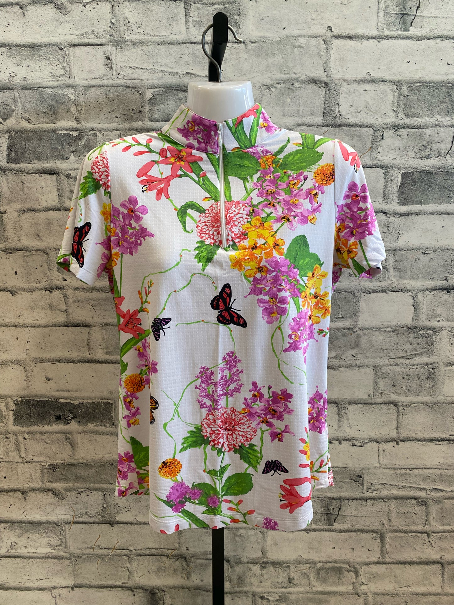 Ibkul SS Sun Shirt Flowers & Butterflys S