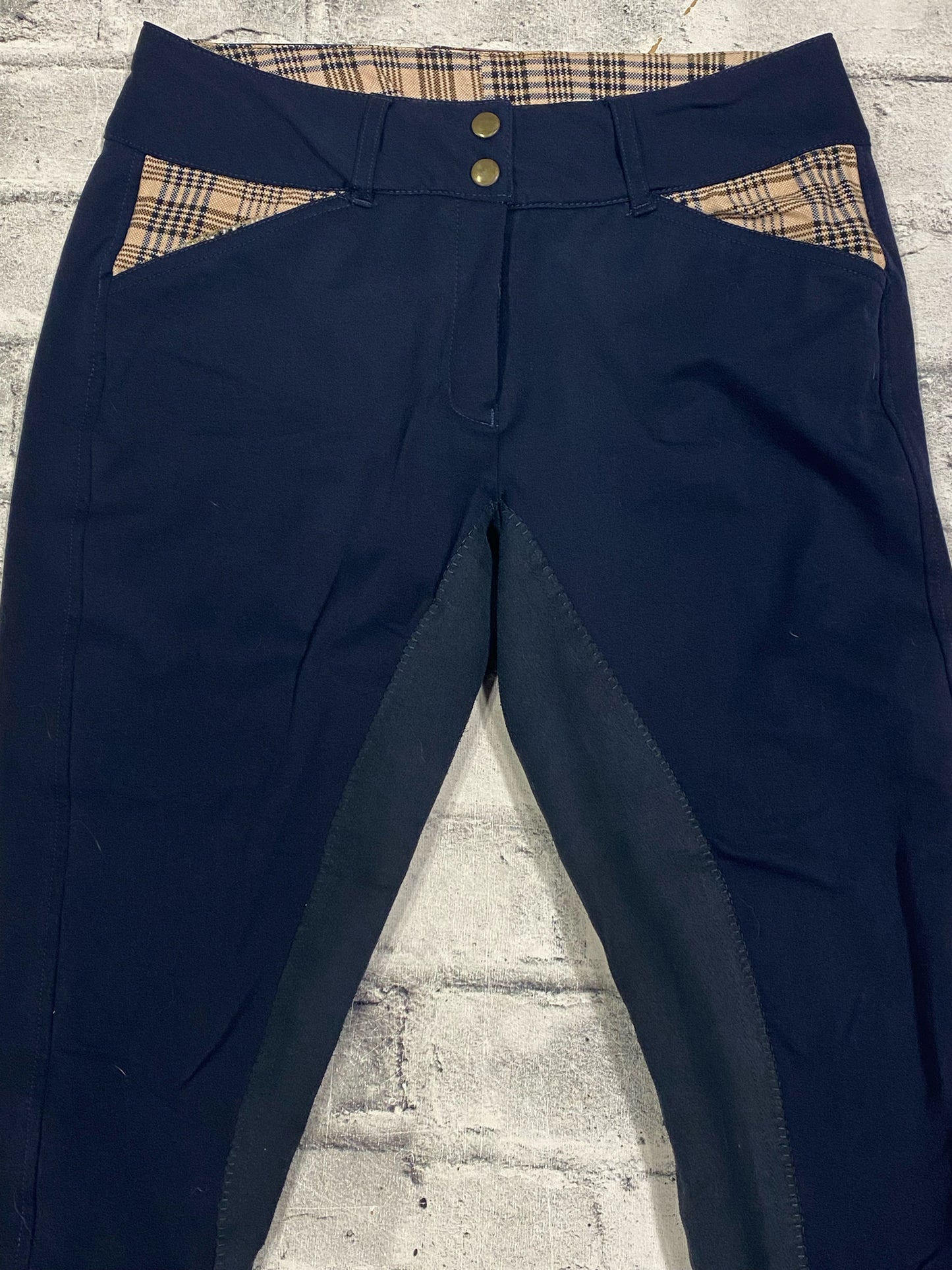 Baker 5/A FS Breeches Navy/Plaid 28