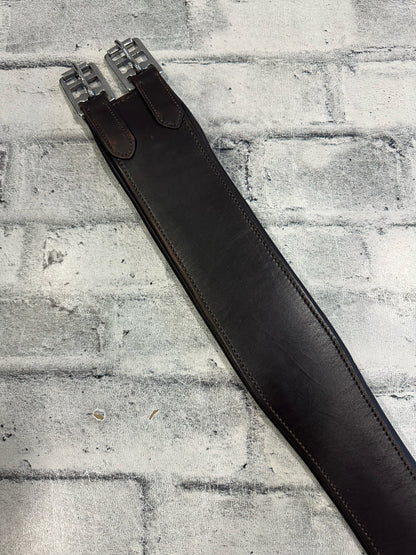 56" Fancy Stitch Leather Girth Brown