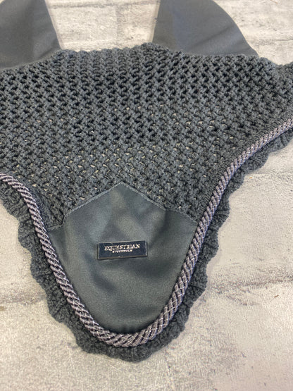 Equestrian Stockholm Fly Bonnet Grey F