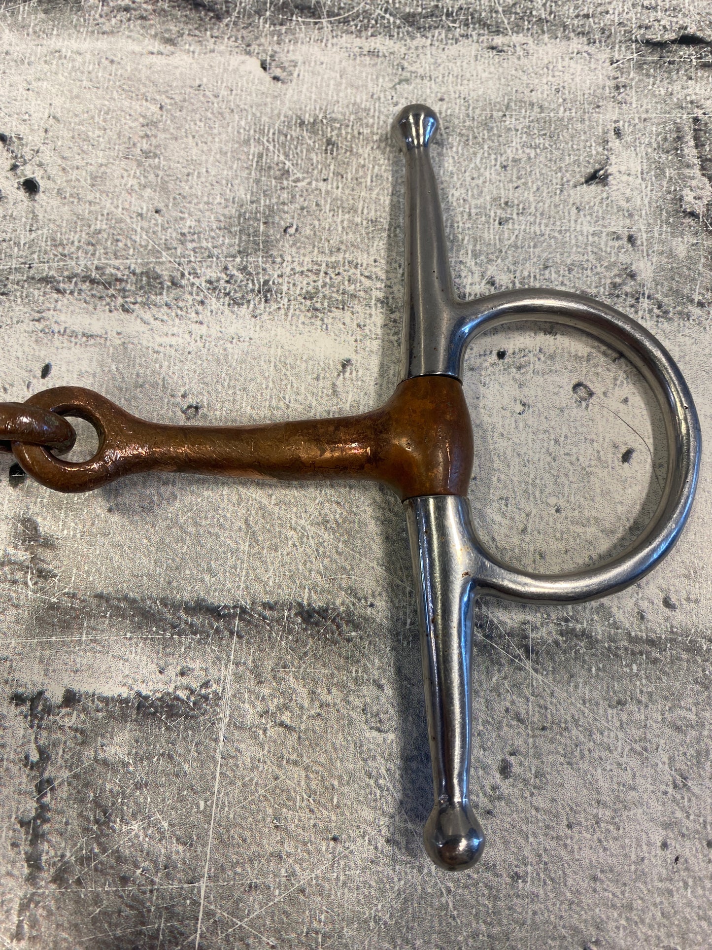 5.25" Copper Mouth Full Cheek Snaffle Bit