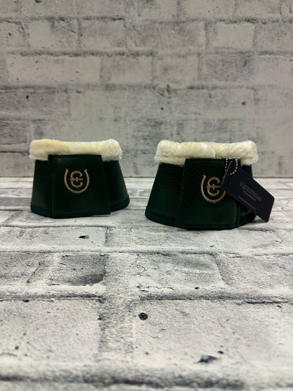 Equestrian Stockholm Green Croc Bell Boots Cob NEW