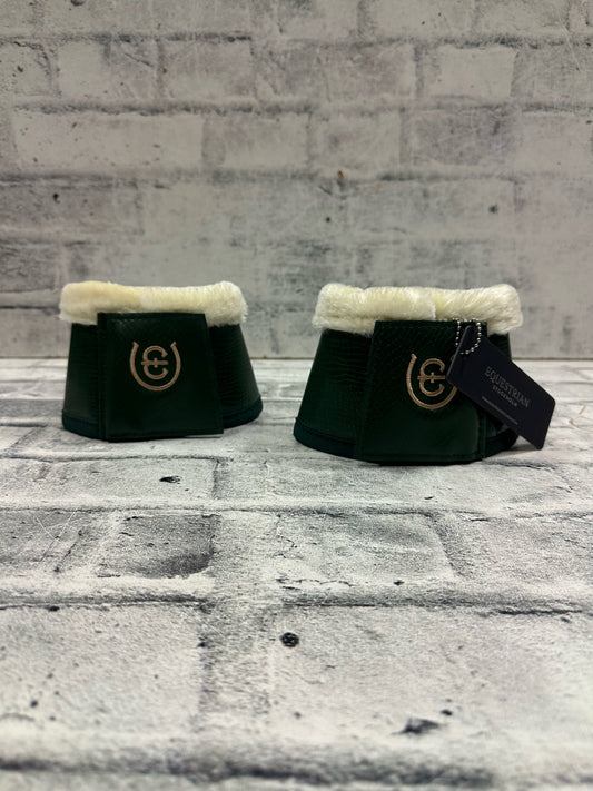 Equestrian Stockholm Green Croc Bell Boots Cob NEW