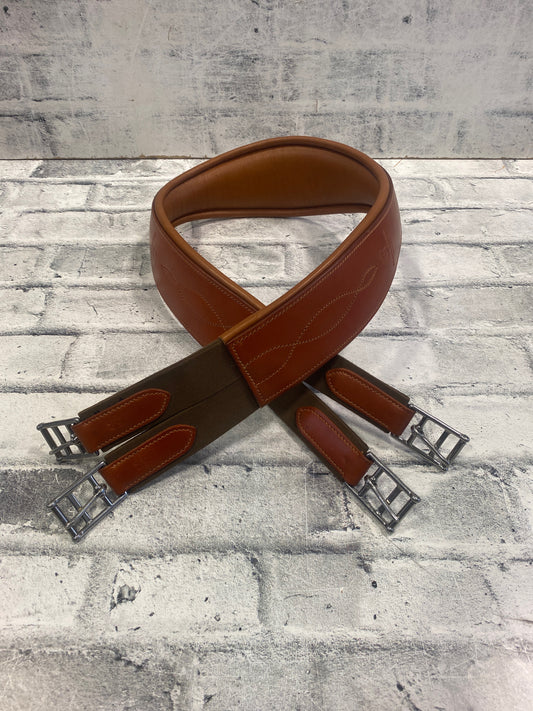 52" Frank Baines Saddlery Leather Girth Cognac