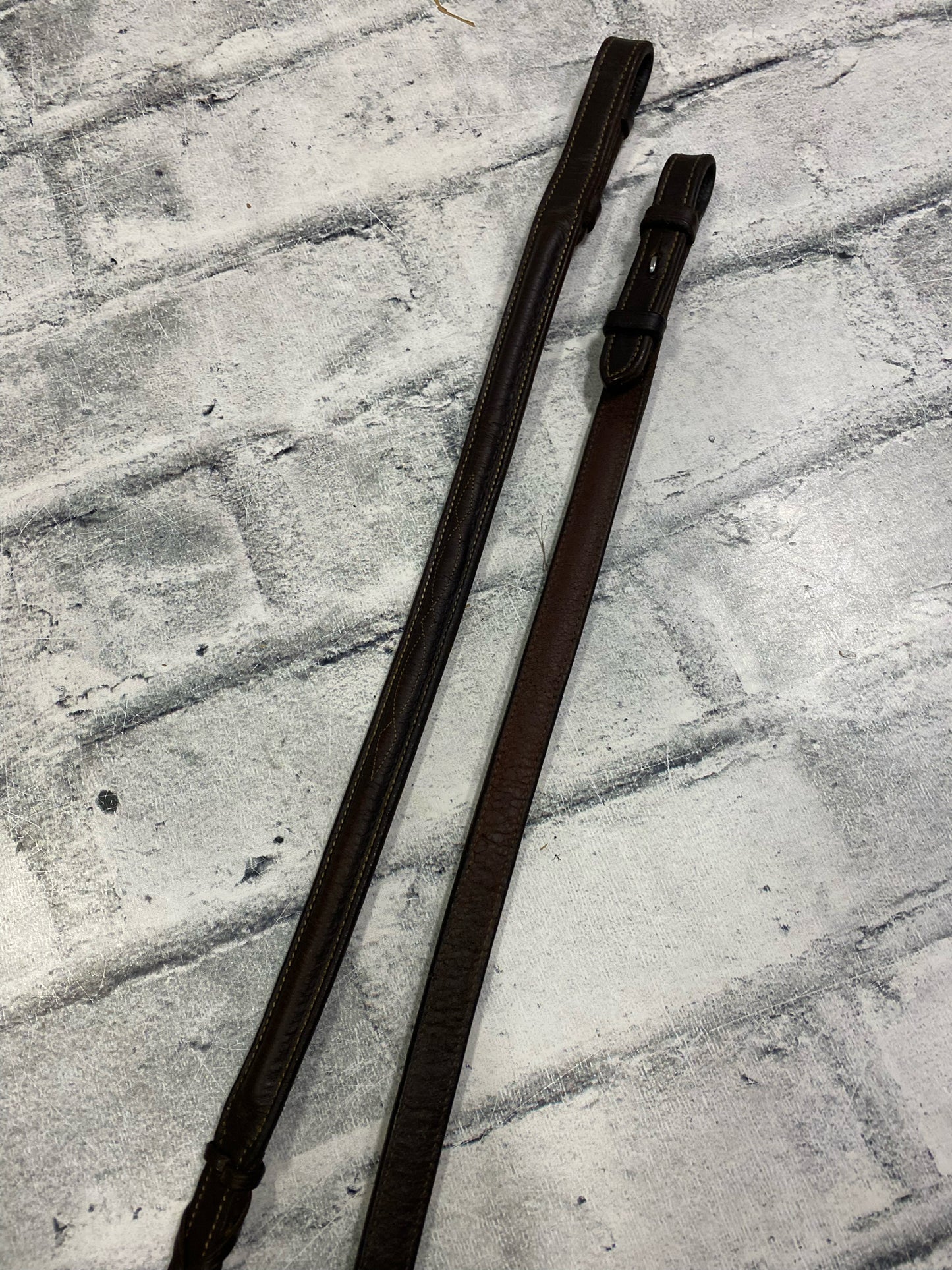 Fancy Stitch Laced Reins Brown