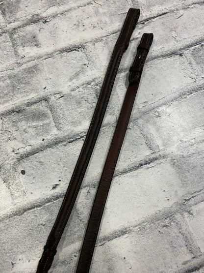 Fancy Stitch Laced Reins Brown