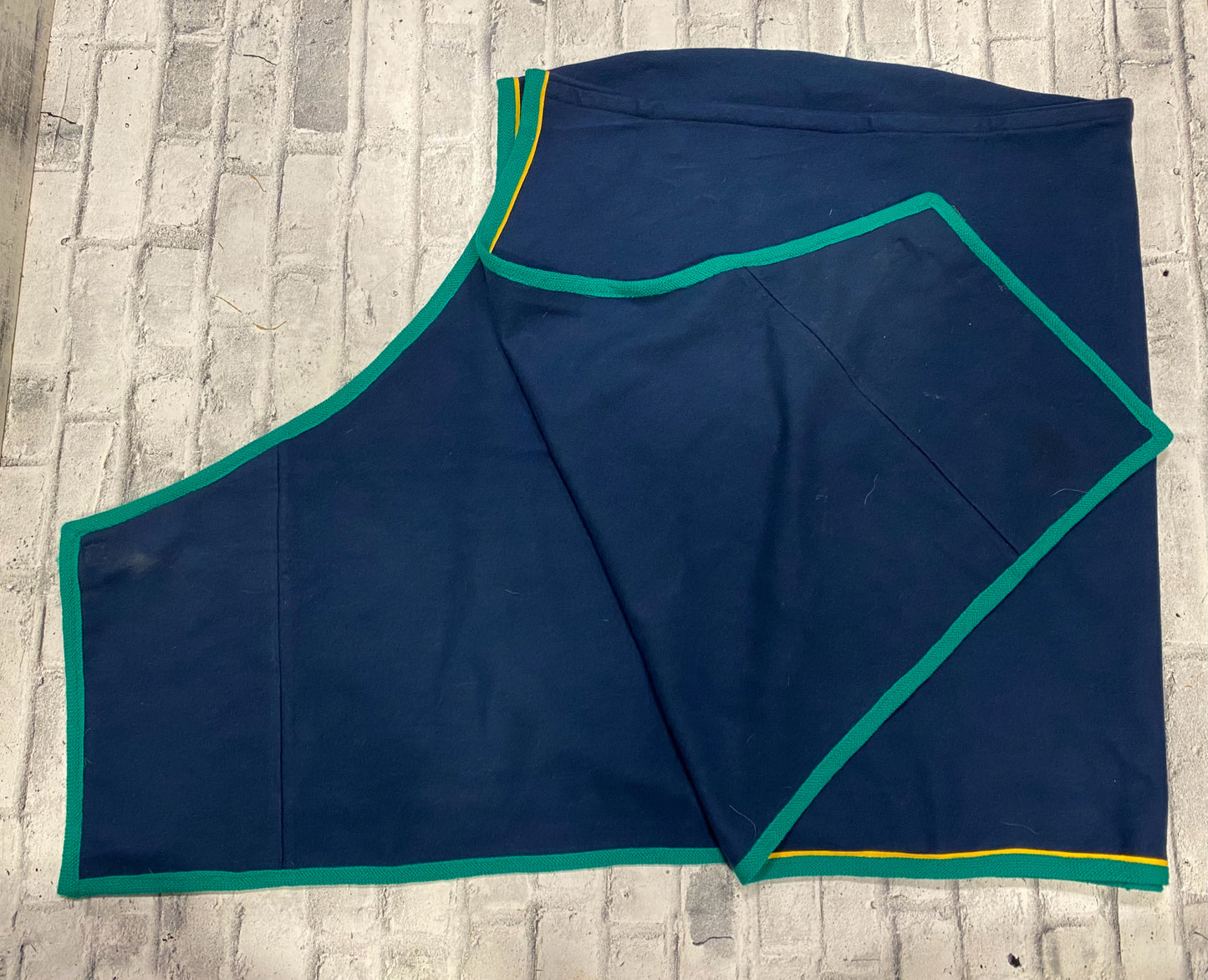 75" Wool Cooler Navy & Green