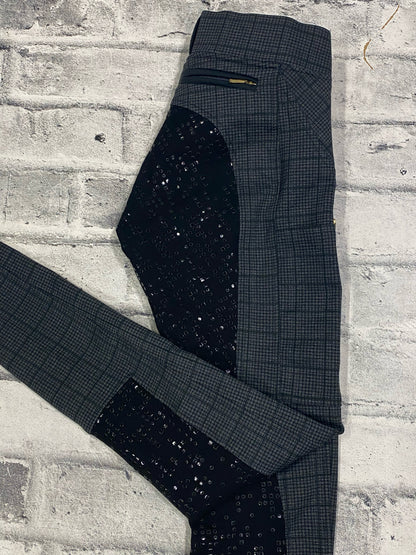 Covalliero FS Pull On Riding Tights Black Plaid 26