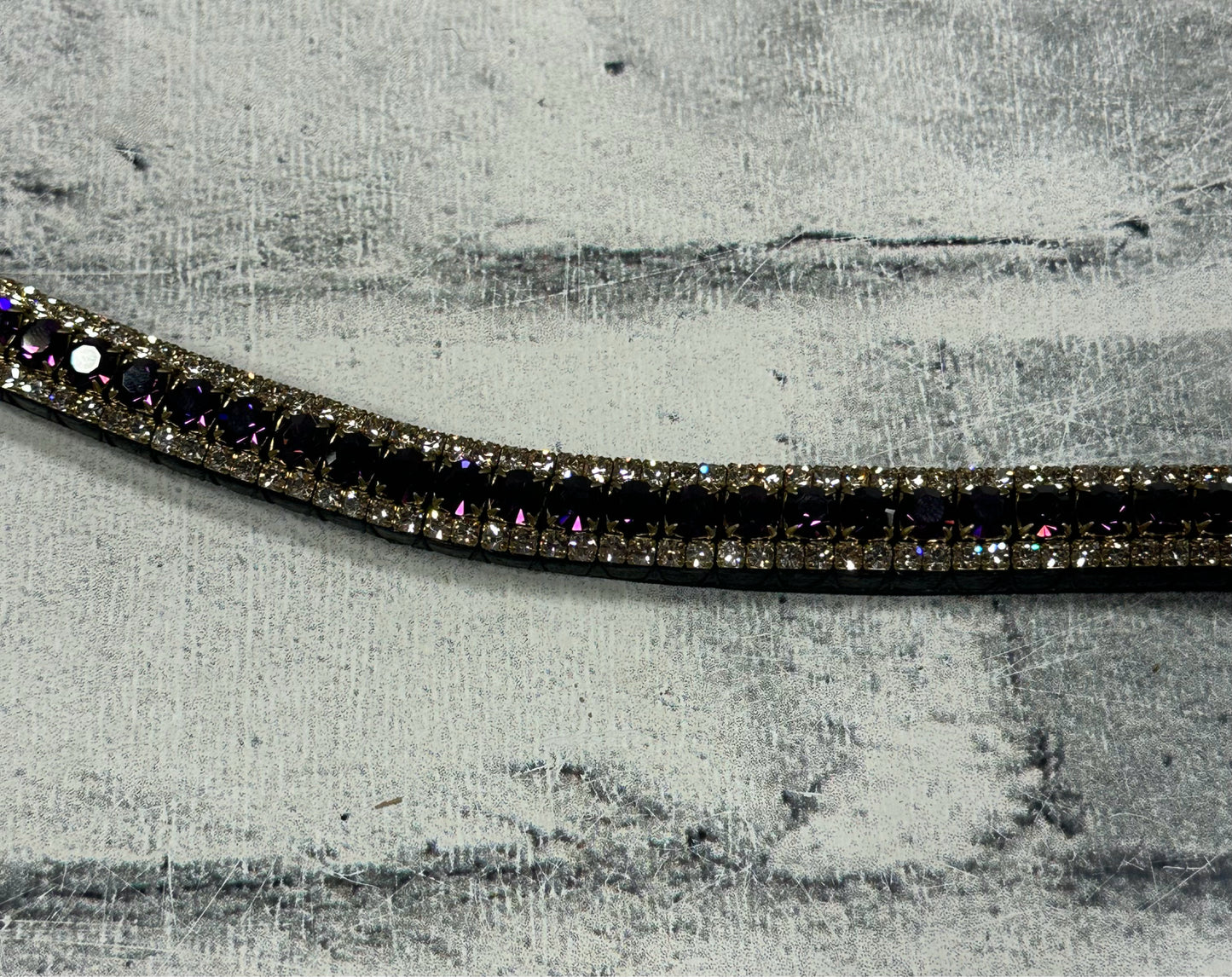 15" Equiture Purple Velvet/Gold Browband