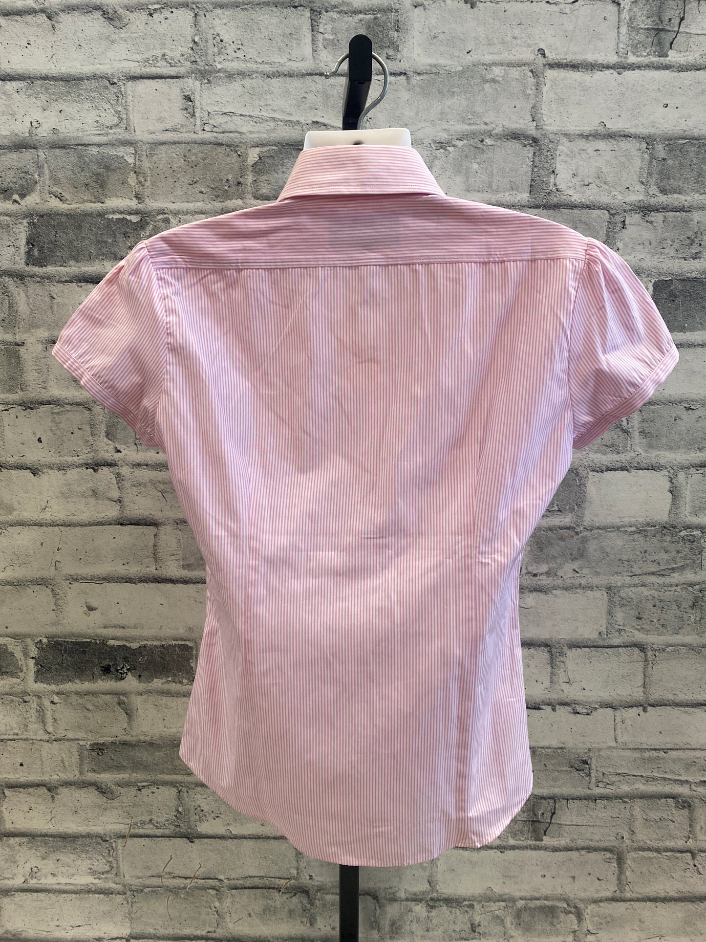 Spooks SS Button Down Shirt Pink Stripe S