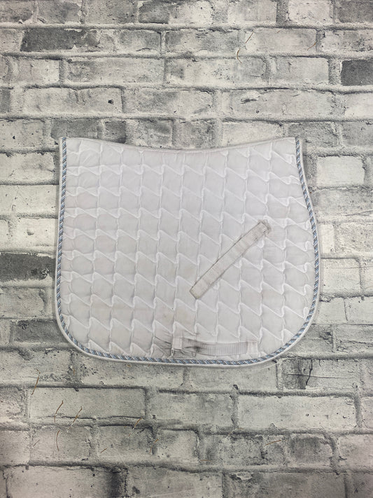 Shedrow Quilted Dressage Pad White/Silver