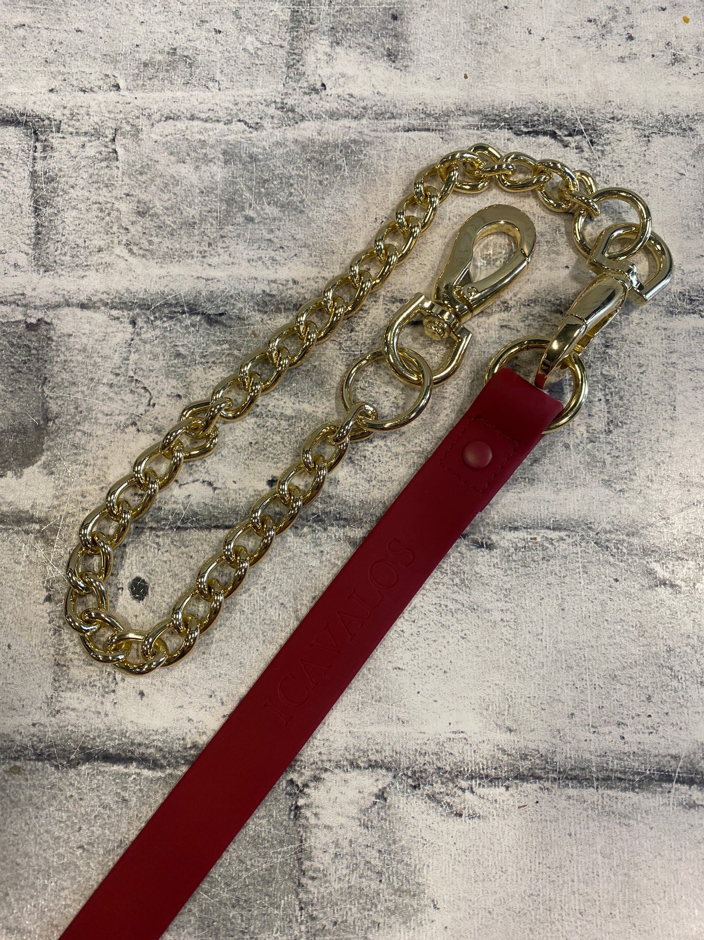 Icavalos Rubber Lead w/ Chain